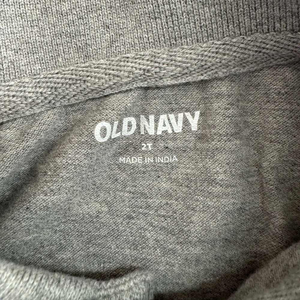 Old Navy 2 Pc Kids Polo Shirt Set - Blue and Gray Toddler 2T 100% Cotton